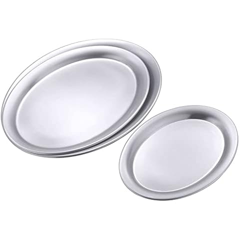 Contacto Edelstahl Serviertablett oval Cover