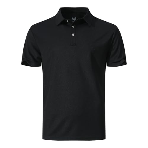 Men's Active Polo Shirt Quick Dry Performance Short Sleeve Tactical Golf Shirt2