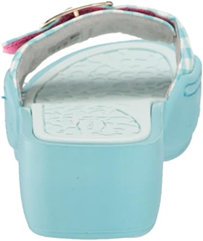 Dr. Scholl's Shoes Women's Rock On Max Slide Sandal, Angel Blue Gingham, 11 | Image 2