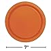 Pumpkin Orange Solid Round Paper Dessert Plates (17cm) 20 Count - Vibrant Paper Plates for Parties and Events, Perfect for Appetizers, Snacks, and Desserts