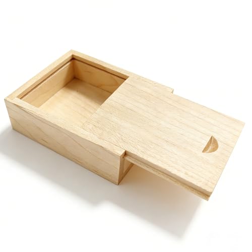 Boîte en bois fabriquée à la main pour bagues et petits secrets - 2