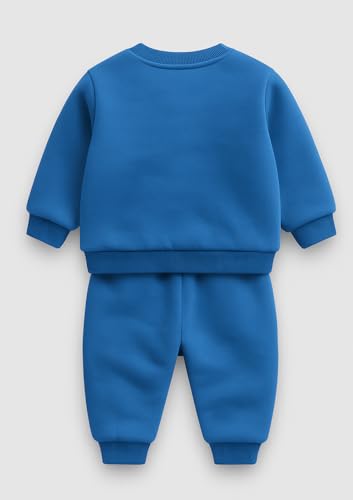 Image of Bold N Elegant Kids Fleece Lined Winter T-Shirt Jogger Set Warm Sweatshirt Pants | Stylish Astronaut Print Winter Co-ord Set for Infant Toddler Teedler Boys n Girls