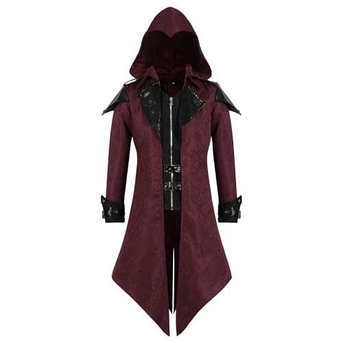 Costume adulte veste médiévale et manteau steampunk homme victorien