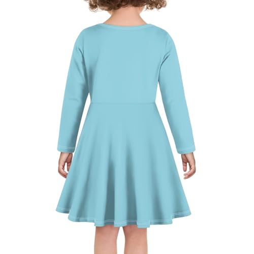 Girls Dresses Kids A-Line Swing Dress Casual Flare Skater Party Dress4