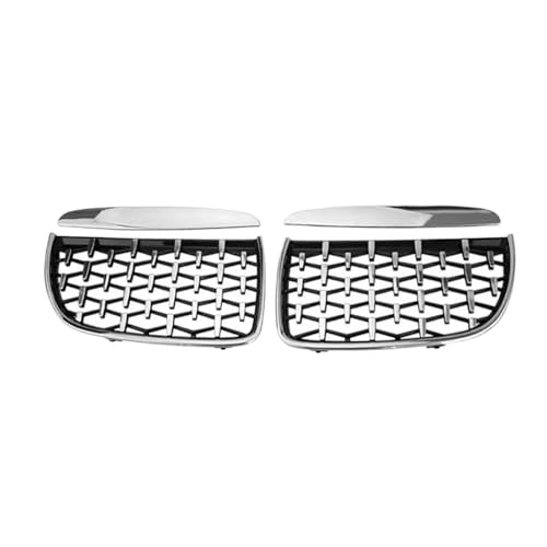 Grilles Course Style Diamant Argent pour Calandre Supérieure BMW Série 3 E90 E91