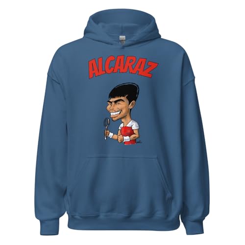 Sweat à capuche tennis Carlos Alcaraz indigo bleu en taille S