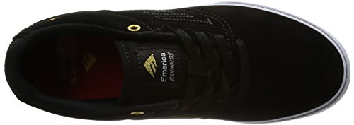 Emerica Men's the Reynolds Low Vulc Skate Shoe, black/white, 7 Medium US