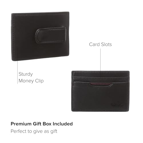 TUMI - Delta Money Clip Card Case Wallet - RFID Blocking Wallet for Men - Premium Leather - Pockets & Card Holder - Black3