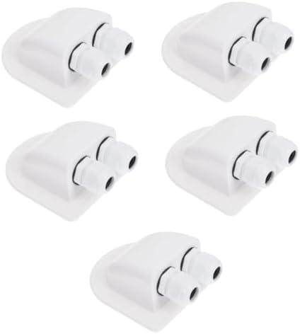 Yardwe 5pcs Dual Cable Entry Box Solar Panel Wiring Roof Wire auto Cable Entry Gland Holder Cable Gland rv Parts Patch Cable Solar Cable Entry Gland Incoming line Electric Wire White abs