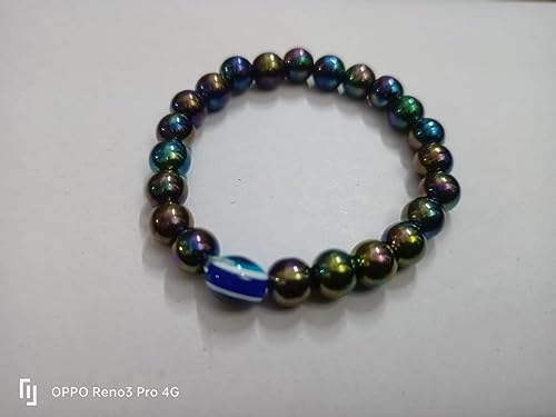 Image of Honbon Fancy Designer Beads Evil Eye Charms Bracelet,Handmade Unisex Nazar Bracelets,Friendship Band for All -Girls, Boys, Men & Women