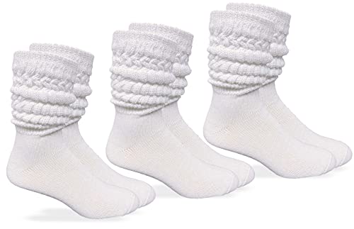 Jefferies Socks Mens Slouch Thick Heavy Cotton Knit Socks 3 Pair Pack