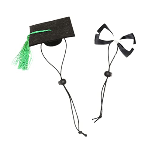 CIYODO 1 Juego Ropa para Mascotas de la Pajarita del médico del Doctor Perros identificación Collar Perro pequeño Gorros de graduación para Mascotas Pequeñas Gorras de graduación paño