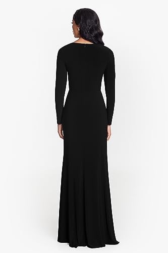 Betsy & Adam Women's Size Long Sleeve Stretchy Formal Dress (Available in Plus)3