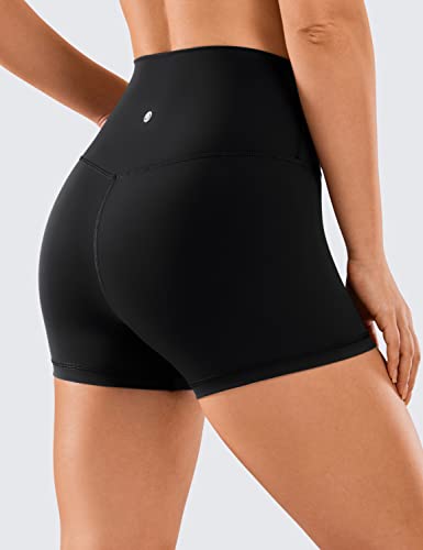 CRZ YOGA Women's Naked Feeling Biker Shorts - 3 Inches High Waisted Yoga Workout Running Spandex2