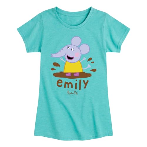 Peppa Pig - Emily Elephant - Girls Toddler and Youth Fitted Short Sleeve Tee