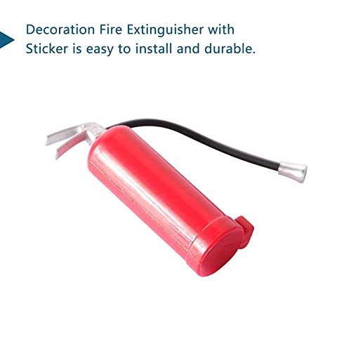WEISHUJI Decoration Fire Extinguisher with Sticker, Simulation Fire Extinguisher for 1/10 Scale RC Rock Crawler Axial SCX10 RC Car Truck Parts