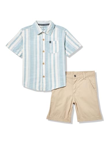 Image of Calvin Klein Boys' 2-piece Set, Short Sleeve Woven Shirt With Shorts