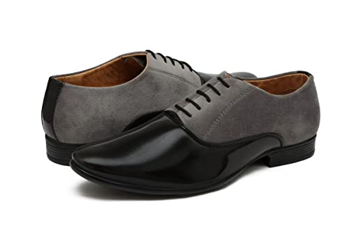 Image of Elga Men Patent Leather Formal Laceup Dress Shoe