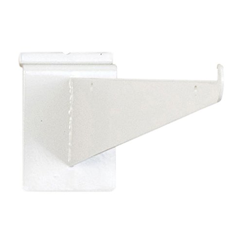 KC Store Fixtures A01708 Slatwall Shelf Bracket, 12, White (Pack of 25) by KCF