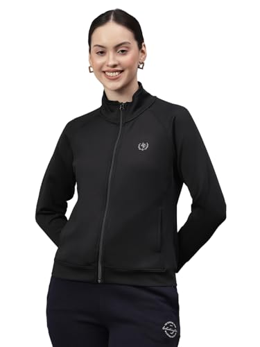 Image of Cantabil Solid Full Sleeves High Neck Regular Fit Women Casual Jacket | Casual Winter Jackets for Women | Ladies Jackets for Winter Wear (P LJKT00102)