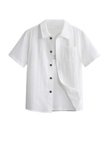 Image of TAGAS Toddler Boys' Striped Short Sleeve Casual Vacation Shirt ||Fancy Shirt || Party Shirt for Boys and Kids || Summer Shirt for Boys and Kids ||(BS-2033)