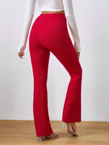 Image of Leriya Fashion Women's Yoga Dress Pants Stratchable Work Slacks Business Casual Office Straight Leg /Bootcut Elastic Waist Trouser for Women