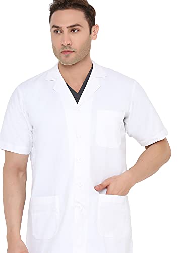 Image of Associated Uniforms Premium Half Sleeves Doctor's Lab Coat (L-40, WHITE)