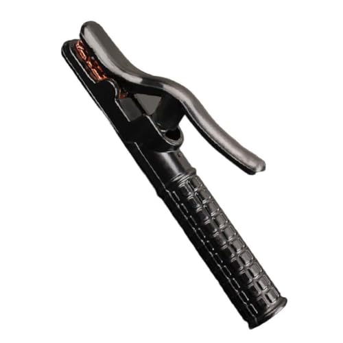 NEIQIUWING Soporte de electrodo de soldadura de cobre 800A con mango aislado, a prueba de golpes y salpicaduras para una soldadura y reparación seguras, color negro