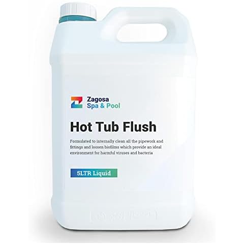 Zagosa Spa & Pool 5ltr Hot Tub Flush - Biofilm remover, system flush for spas and hot tubs Cover