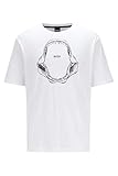 hugo boss shirt weiss damen Tima 2 10139980 01 BOSS Mens Tima 2 10139980 01 T-Shirt, White100, L