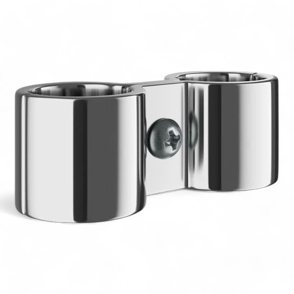 6 Pack! Chrome Post Clamp for Shelving Stability – Heavy-Duty, Corrosion-Resistant Chrome, NSF Certified, Easy Installation, Secure Connections Pack