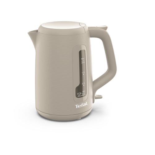 TEFAL Morning Kettle | 1.7 L | One-Cup Indicator | One-Handed Opening | Easy to Clean | Removable Anti-Scale Filter | 360 Rotational Base | Auto-Off | Grey | 2 Years Warranty | KO2M0B27