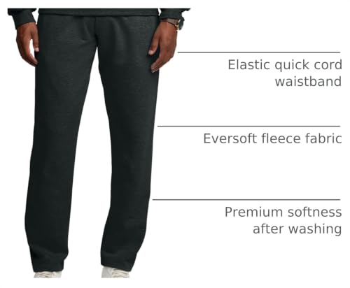 Image of Fruit of the Loom EverSoft Fleece Open Bottom Sweatpants with Pockets