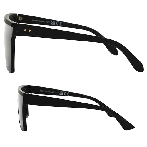 Foster Grant Women's Flattop Mommy & Me Insta Worthy Sunglasses, Matte Black, 144mm, 124mm3