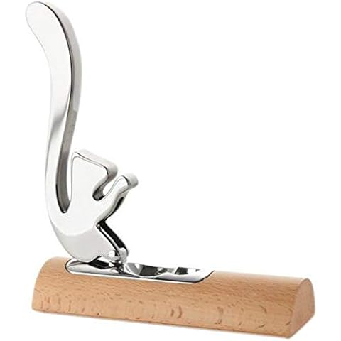 Alessi "Scoiattolo", Nußknacker aus Edelstahl 18/10 glänzend poliert und Holz Cover