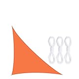SLDAGe Toldo Vela de Sombra Impermeable Triangular Naranja,3x4x5m