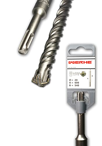 WERHE SDS Plus Professional Concrete Drill Bit 20 x 600 mm, SDS Plus 20x600