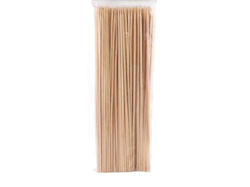 Majestic Settings Bamboo Skewers BBQ Sticks for Grilling Kabob,Chocolate Fountain,Marshmallow, Appetizer, Fruit, Cocktail,Corn (100, 8 inch)