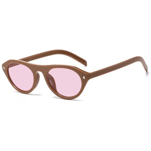 Lunettes de soleil œil de chat vintage punk et steampunk à rivets UV400