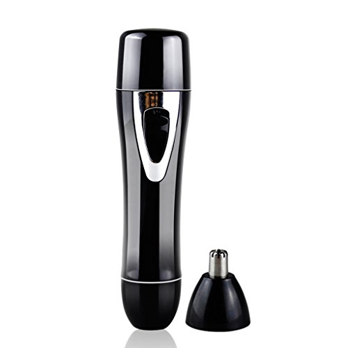 Nariz Cortapelos, foraco USB recargables acoplador de de pelo nariz y orejas Cortapelos con cabezal de afeitado, Negro Cover