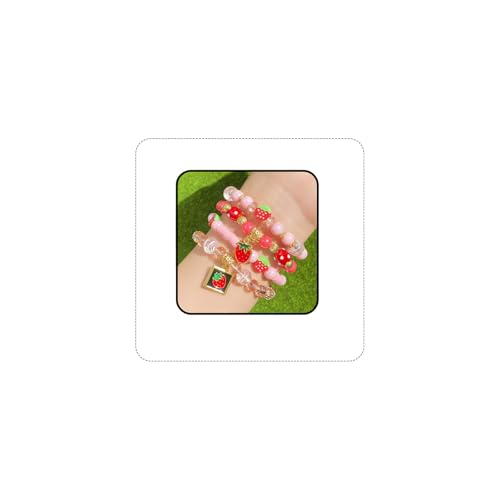 Bracelet perles fraise pour femme, le bijou empilable idéal pour vos soirées d'Halloween