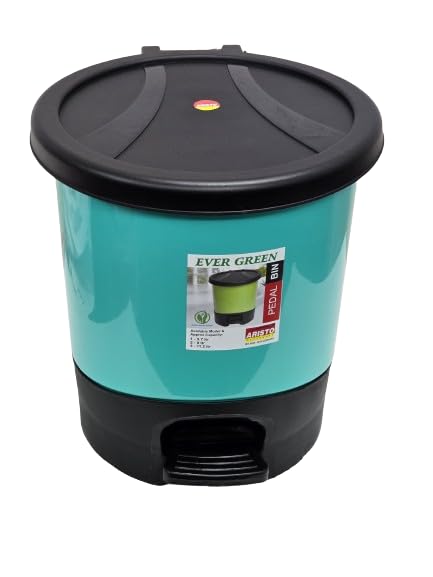 Image of ARISTO Unique Modern Plastic Pedal Dustbin 8.0 LTR (Green)