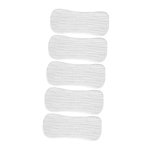 IWOWHERO Pañales De Algodón Lavables y Transpirables Para Recién Nacidos, 5 Piezas, Tamaño Pequeño 35x15 Cm, Absorbentes, Elásticos, Para Bebés De 0-3 Meses, Reutilizables Para Uso En Hogar y Viaje