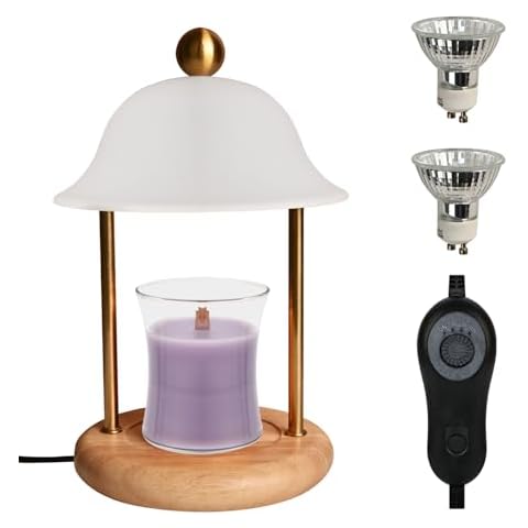 ASAWASA Candle Warmer Lamp with Timer and Dimmable, Vintage Electric Candle Warmer for Jar Candles，Gifts for Women Mom Christmas Birthday Thanksgiving Cover