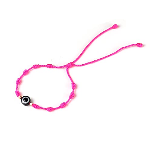 Image of Caiyao Evil Eye Bracelet - Handmade Adjustable Red Black String Knot Lucky Kabbalah Protection Bracelet