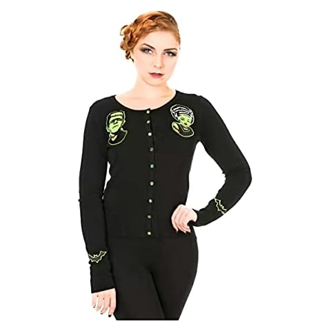Banned - Frankenstein & Bride - Fine Knit Cardigan (XLarge) Black Cover