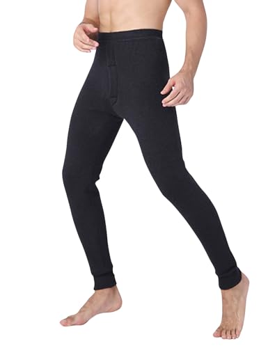 ZGZZ7 Men's Winter Thicken Sherpa Lined Long Johns Thermal Fleece Base Layer Underwear Bottoms