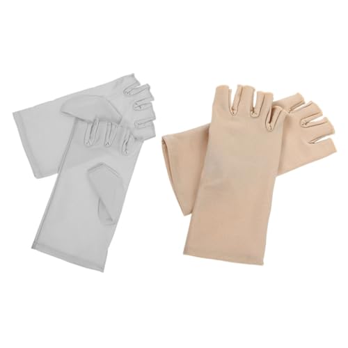 Healeved 2 Pairs Women Cycling Gloves Uv Blocking Sun Protection Breathable Anti-Slip Thin Flexible for Outdoor Activities