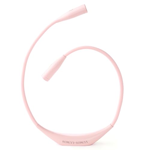 Lumos Knitting Light Crafter Light Around Neck for Knitters and Crocheters 3 Colors & Adjustable Brightness. Portable Wearable Rechargeable&Long Lasting (Pink)