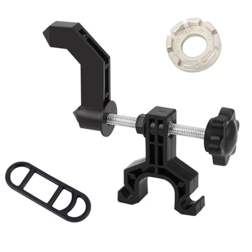 Gorise Centrador De Ruedas Portátil para Bicicleta, Herramientas De Ajuste De Llantas, Negro
